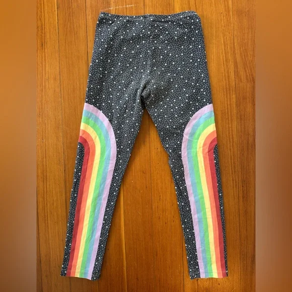 Paper Wings Starry Night Rainbow Kids Leggings - Picture 3 of 5